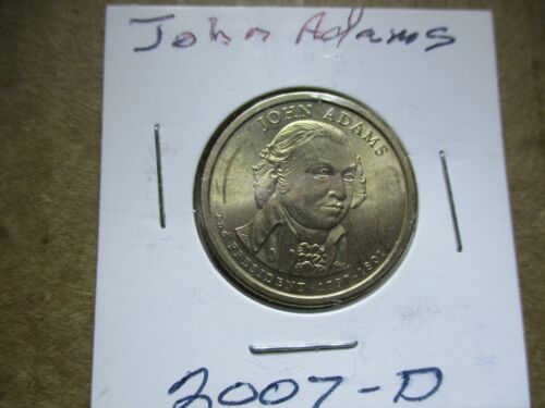 Gold Toned Dollar Coin. John Adams, 2007-D United States