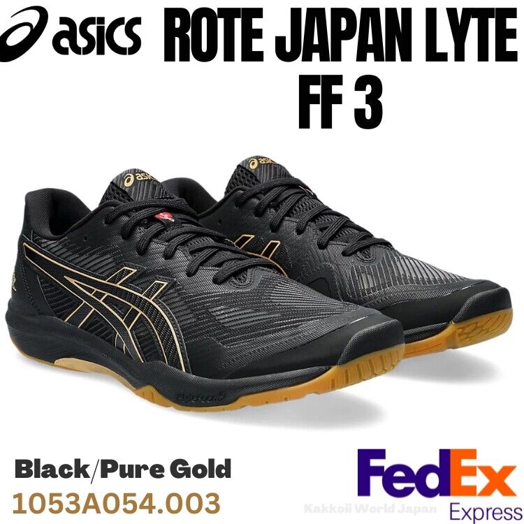 Asics Volleyball Shoes ROTE JAPAN LYTE FF 3 Black 1053A054 Asics Volleyball Shoes ROTE JAPAN LYTE FF 3 Black 1053A054