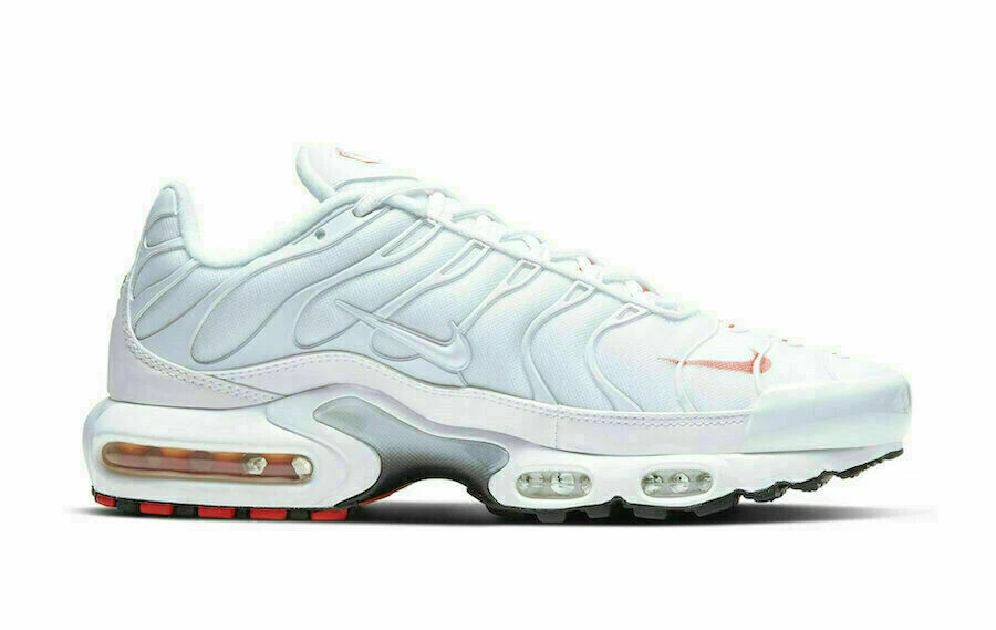 Chaussures de baskets originales Nike Air Max Plus accord es 1 pi ce blanche ora