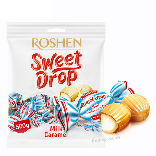 500g Roshen Sweet Drop Milk Filled Candies 如胜滴滴香夹心奶糖