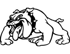 Bulldog Cartoon Animal Car Truck Wall Window Vinyl Sticker Decal