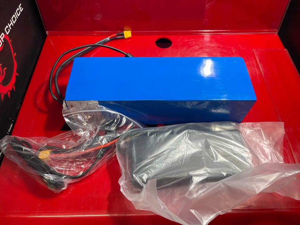 Juiced bikes Dual battery switch + 52V 20ah Tesla Cell custom size