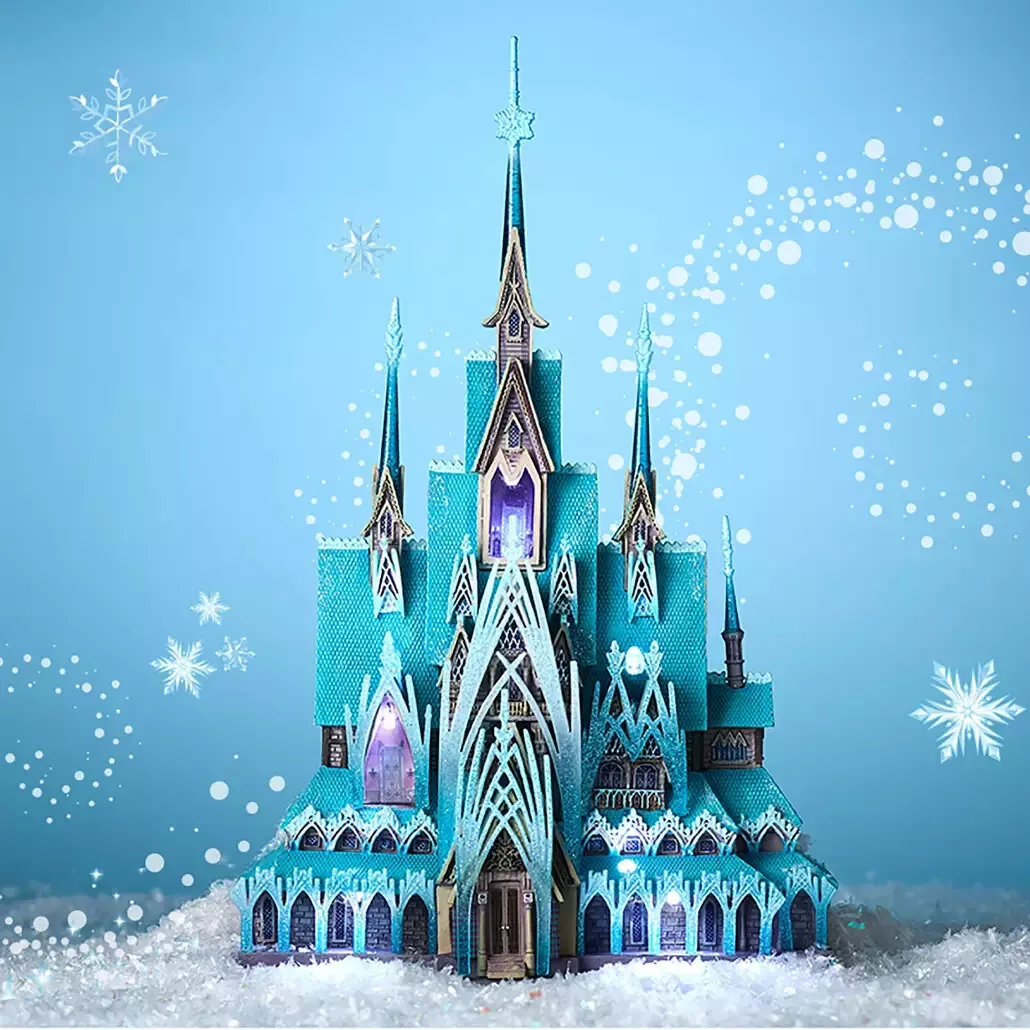 DISNEY CASTLE COLLECTION ARENDELLE FROZEN LIGHT UP FIGURINE CASTLE