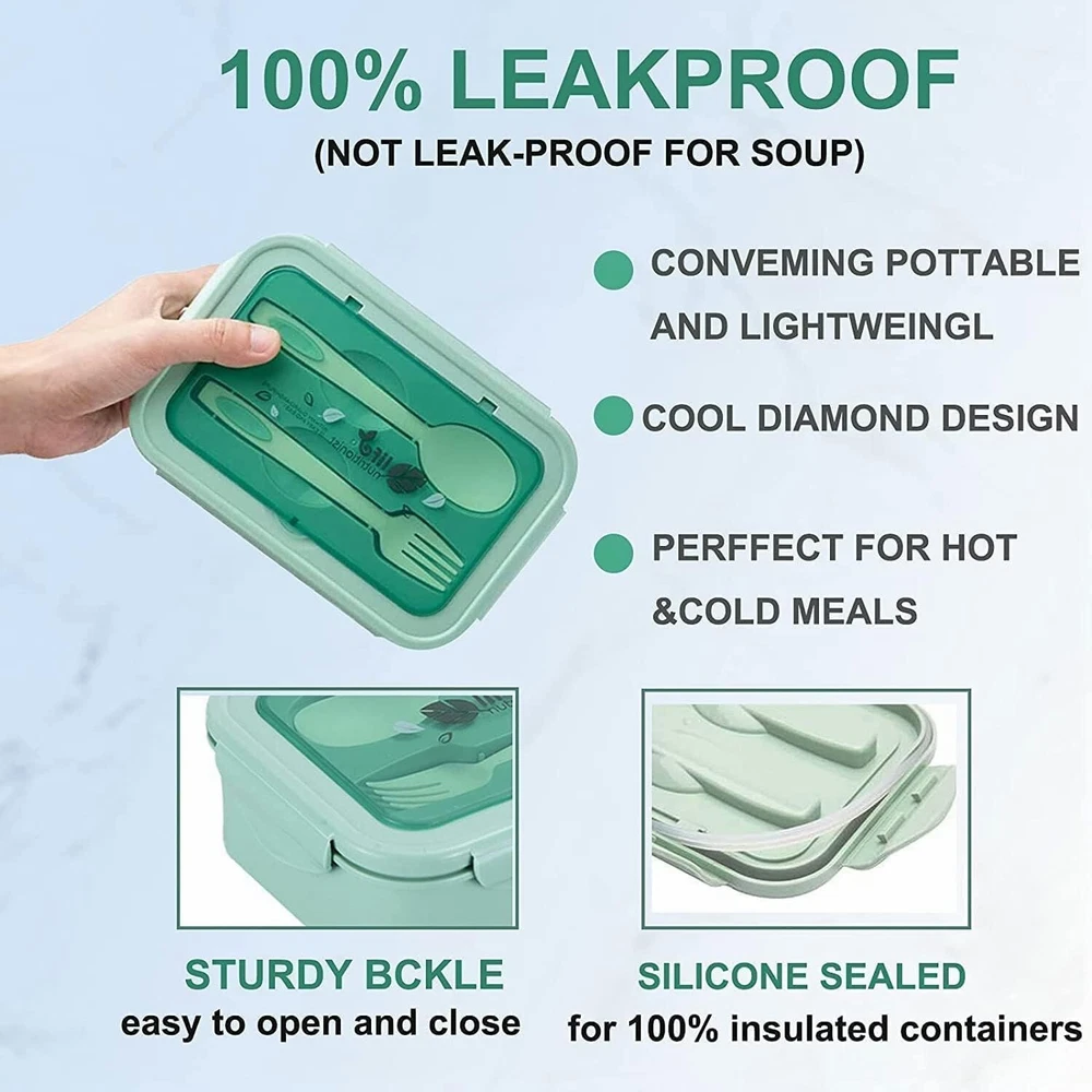 Bento Lunch Box for Adults, Bento Box Adult Lunch Box, Leak-Proof Bento Box, NEW
