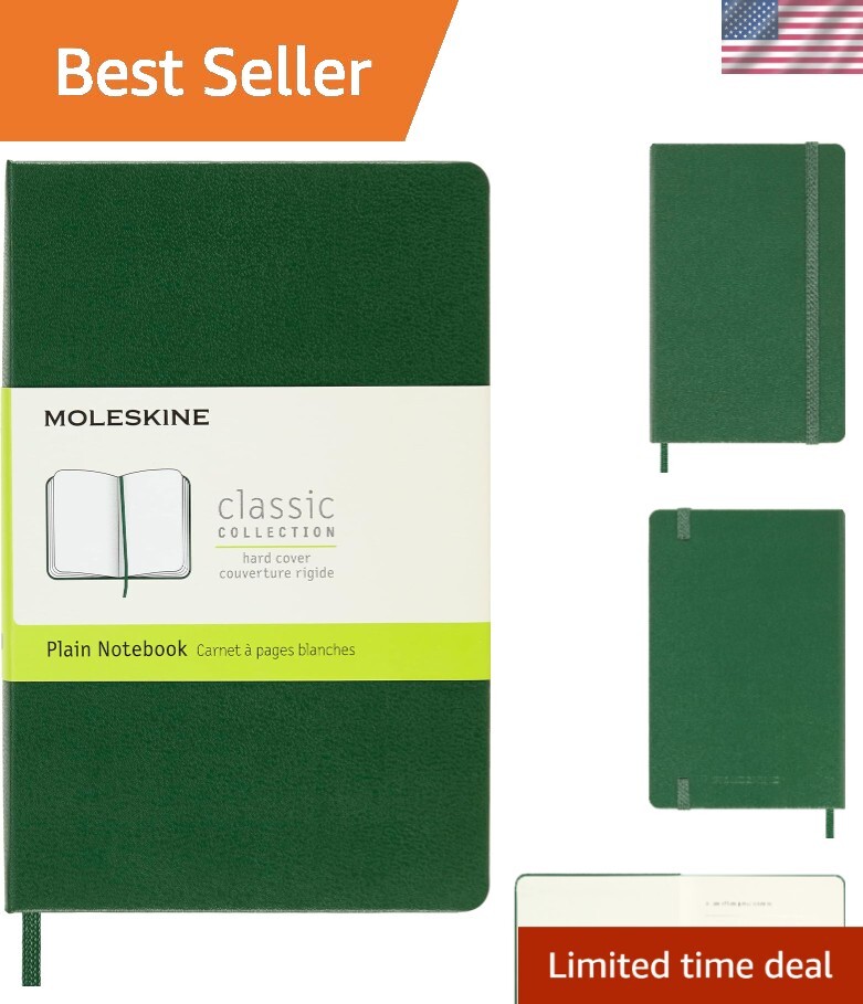 Notebook, Pocket, Plain, Myrtle Green, Hard Cover 3.5 x 5.5-image