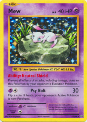 Mew HOLO RARE Pokemon 53/108 XY Evolutions Holographic Foil Star - LP | eBay