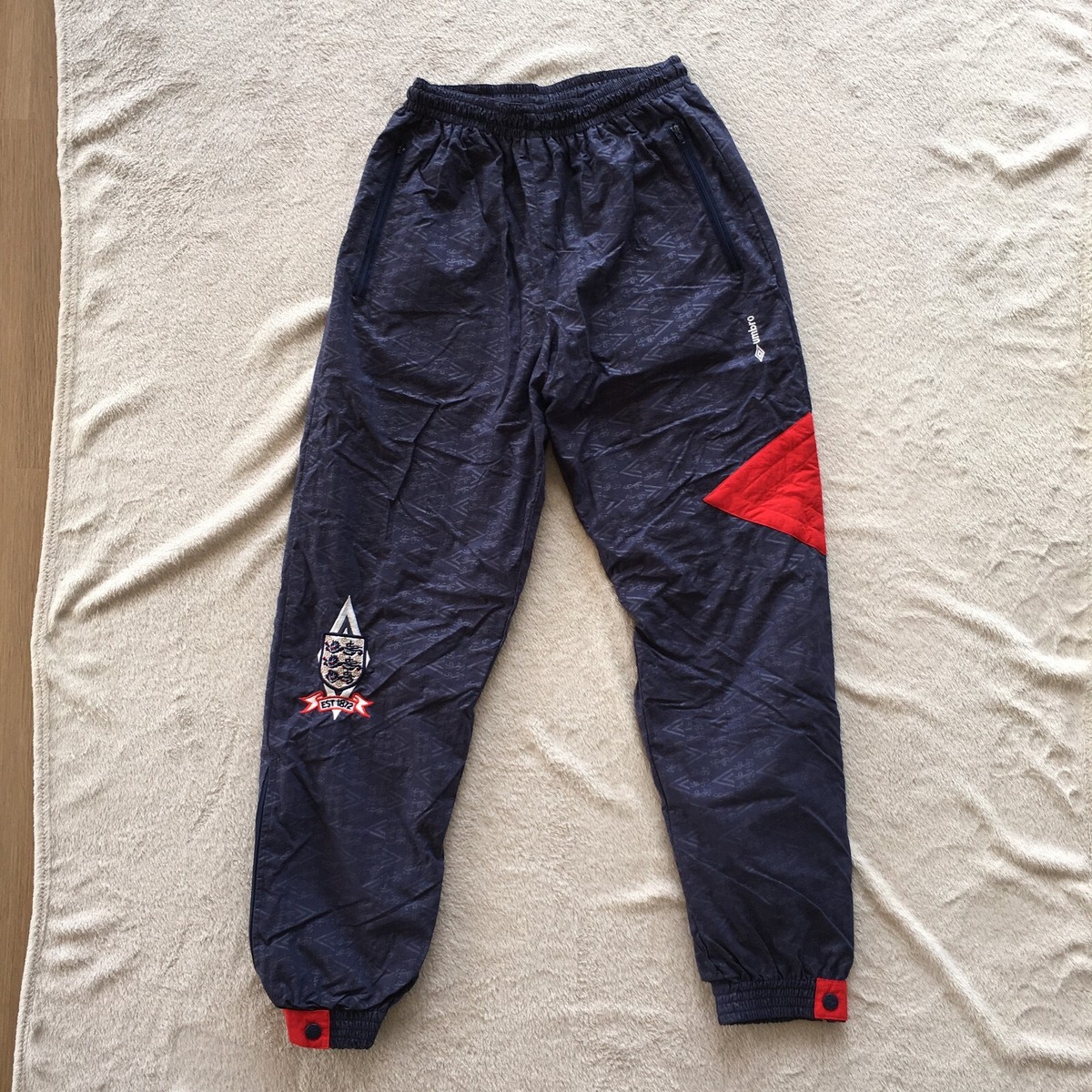 England 1990 - 1992 vintage 90s Umbro Woven Tracksuit Track Jacket