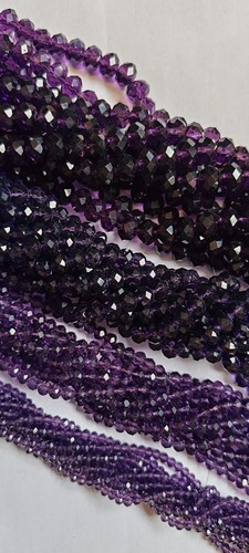 4mm 6mm 8mm 10mm AB Beads Beautiful Faceted Rondelle Glass Crystal in Strings - Picture 7 of 64