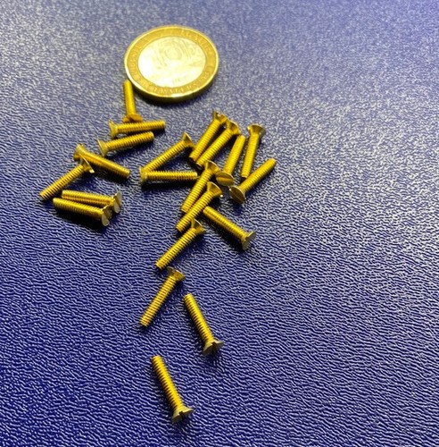 Brass Flat Head Machine Screw Slotted 3-48 x 1/2" Length, 100 pcs - Picture 3 of 11