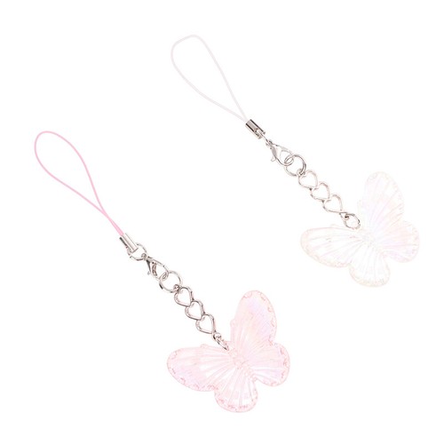 Sweet Cool Colorful Butterfly Mobile Phone Lanyard For Girls Cell Phone Straps - 第 1/15 張圖片