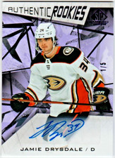 JAMIE DRYSDALE RC AUTO 2021-22 SP GAME USED 1/5 PURPLE FRAGMENT ROOKIE AUTOGRAPH