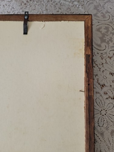 1925 WC antico Co Tyrone Pa "Jesus (Peter) Help Me" stampa litografica cornice rovere - Foto 13 di 15