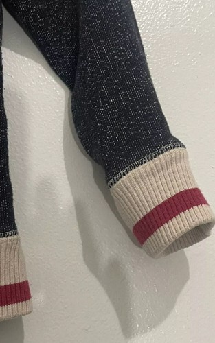Roots Canada Kids Zip Up Hoodie Sweatshirt Size 5T Salt & Pepper Sherpa Hood - Picture 5 of 11