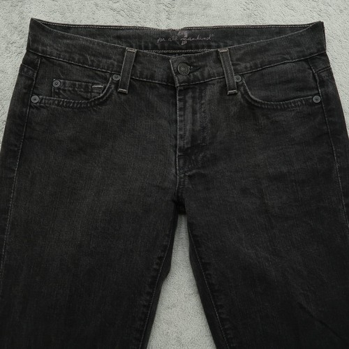 7 For All Mankind Jeans Women's Size 28 Gray Low-Rise Skinny Denim 30" Inseam - Picture 10 of 16