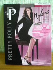 PRETTY POLLY NYLONS GLOSS TIGHTS MED SENSATION SEALED PACK  REINFORCED TOE
