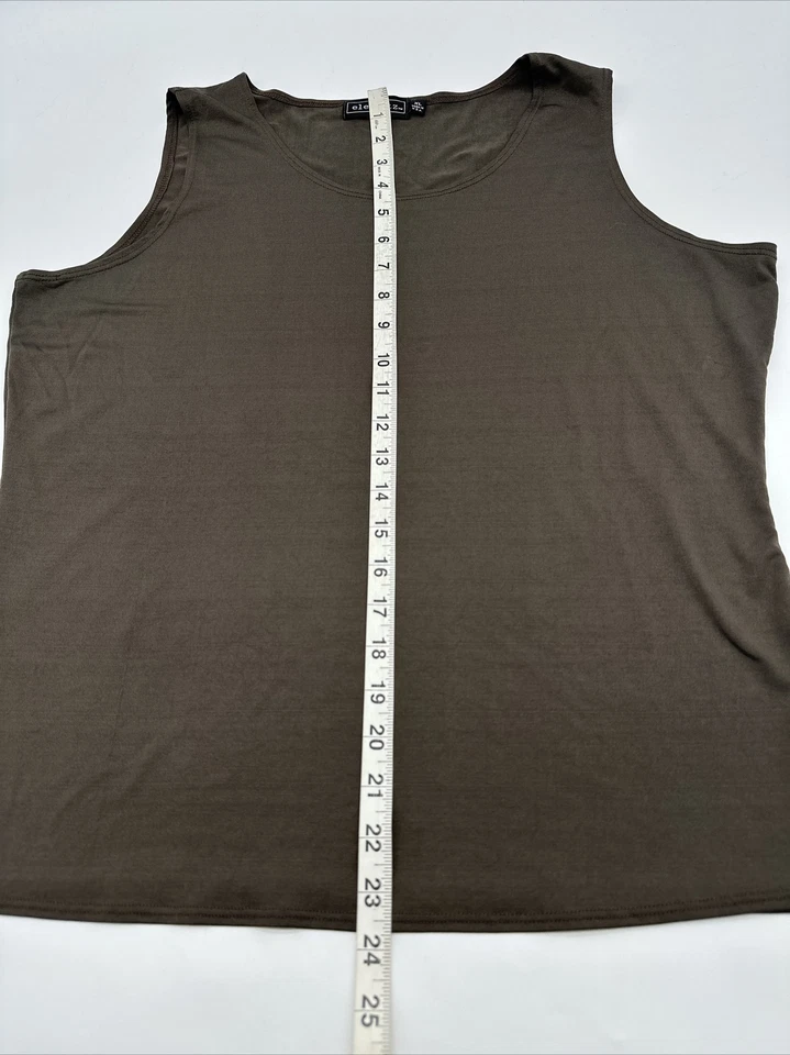 elementz Blouse Women X-Large Brown Solid Round Neck USA …#8058 - Image 4 of 4