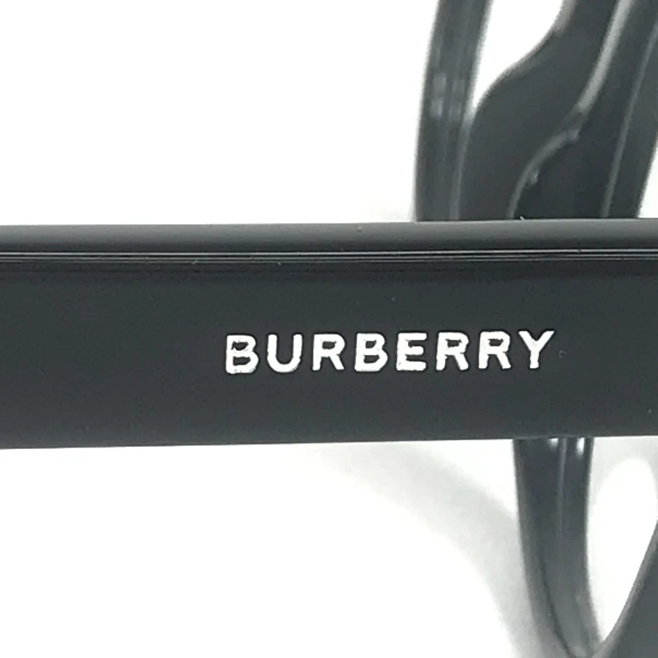 Monturas para gafas Burberry B2386 3001 pulidas negras redondas borde completo 51-22-150 Foto 4 de 4