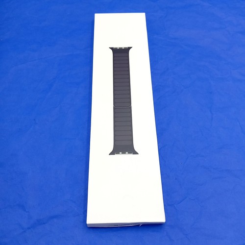 Genuine Apple Watch Leather Link Band Strap INK 49mm 46mm 45mm 44mm S/M - NEW