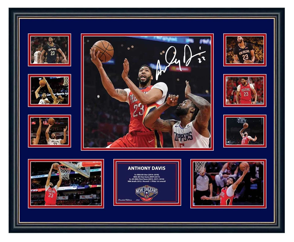 ANTHONY DAVIS NEW ORLEANS PELICANS SIGNED FRAMED LIMITED EDITION MEMORABILIA - image 3 of 4