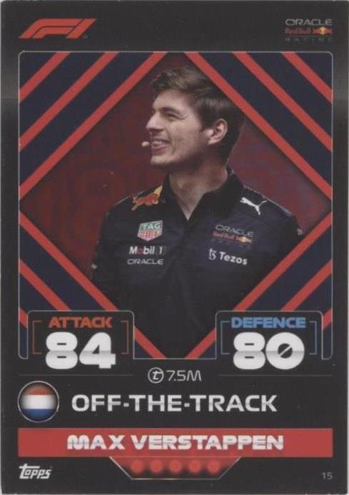 2022 Topps F1 Turbo Attax - Max Verstappen #15 - 1 of 1