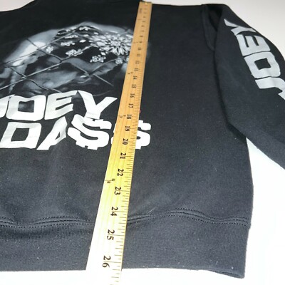 Joey BadA$$ Embroidered Black Hoodie – Hip Hop Graphic – Actual Fact – Men's Cotton Blend - View #3