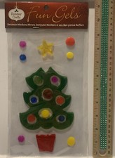 Holiday Crafts Christmas Fun GEL Sticker Window Clings Christmas Tree 17 Pc. New