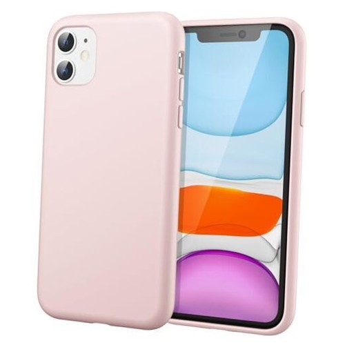 Silicone Case for iPhone 11 (2019) 6.1-Inch, Silky-Soft Touch Full-Body Pink