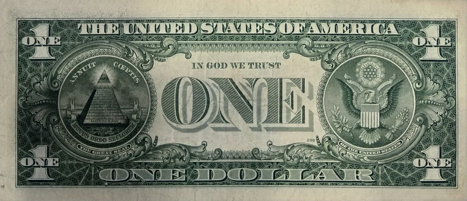 1957 S1 Near Solid Binary Low Serial Numbers Silver Certificate Five In Row Rear - Image 3 of 3