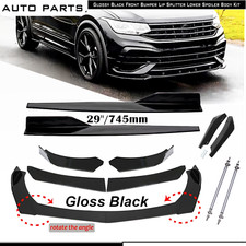 For Vw Tiguan Touareg Front Bumper Lip Spoiler Splitter Side Skirt Body Kit