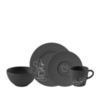 Villeroy&Boch Manufacture Rock - Mickey Mouse FrüHstüCks-Set 4-Teilig FüR 1 Pers