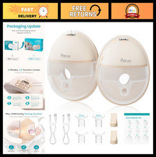 Wearable Electric Breast Pump, Hands-Free Portable, 4 Modes, 12 Levels, Strong S