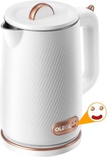 OLEGA ALG-XL68 Electric Kettle Cordless 1.8L 1.9qt Stainless Auto Shutoff White