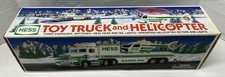 VTG 1995 Hess Toy Truck & Helicopter Real Working Lights Chopper Rotors Operate