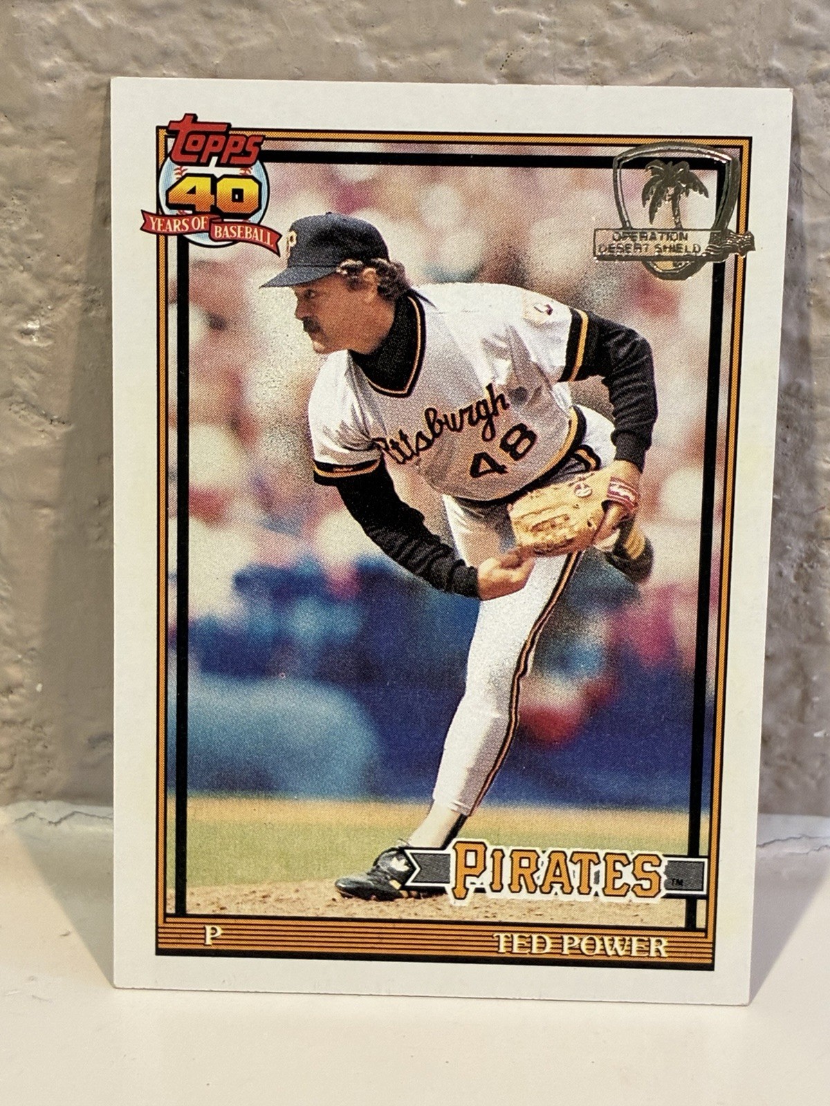1991 Topps Operation Desert Shield #621 Ted Power Pittsburgh Pirates NRMT J