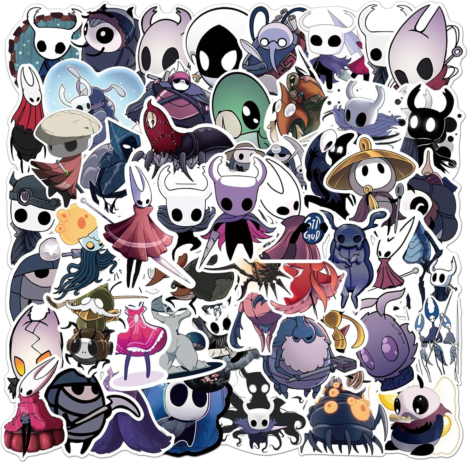 54Pcs Hollow Knight Stickers for Boys Teens Adults Waterproof Vinyl Stickers Bul