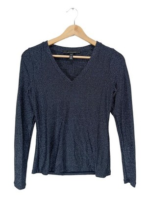 WHITE HOUSE BLACK MARKET V-Ausschnitt-Shirt Damen Shirt Gr. DE 32 blau