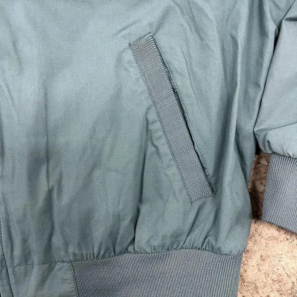 Chaqueta de bombardero Members Only para hombre extra grande verde azulado cremallera frontal ligera Foto 4 de 4