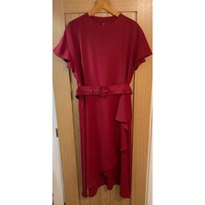 Phase Eight Dark Red Dress Size 18 Large L Formal Evening wear