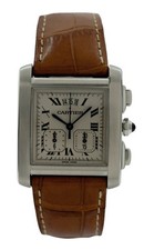 Cartier 30mm Men's Tank Francaise XXL Chronoflex Date 2531 Watch! Ref: W5101455! 2