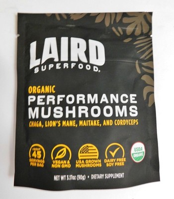 Laird Superfood Performance Mushroom Blend 3.17oz Energy Cognition bbd 4/19/27