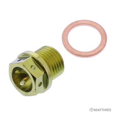 Ölablassschraube magnetisch Bolt M16X1.5 mm 12 mm Titan gold TISUMP1612MAGG