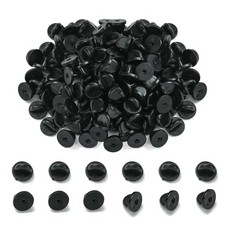 Pin Backs, Butterfly Clutch Backings Rubber Backs for 120 PCS, Black