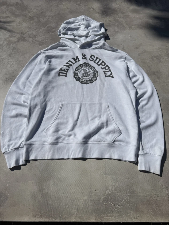 Sudadera con capucha blanca para hombre talla L Denim Supply Ralph Lauren de colección Foto 2 de 4