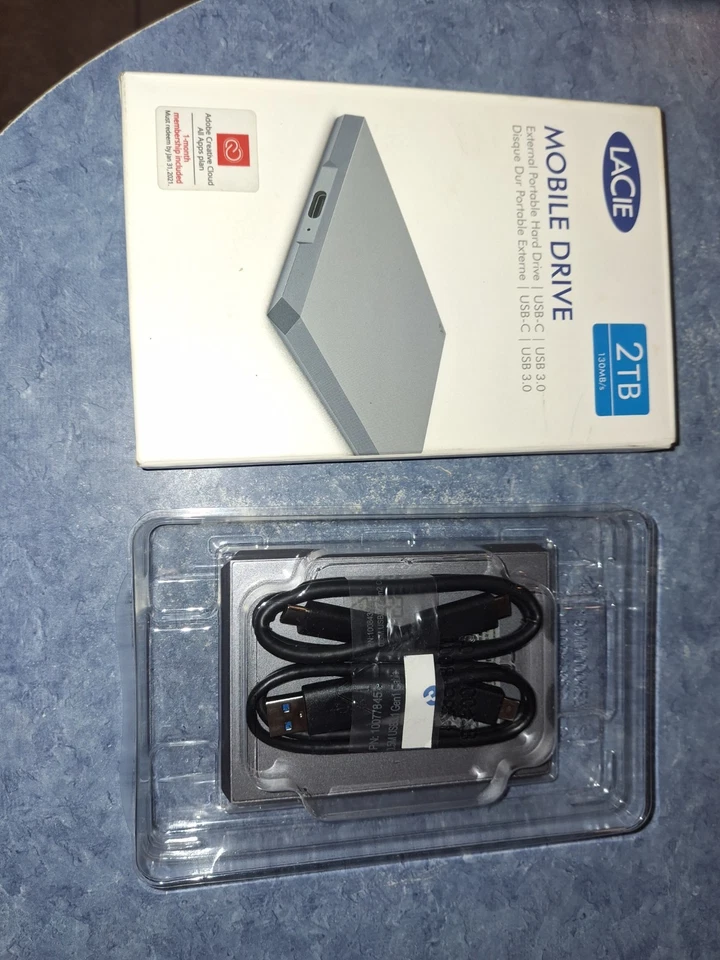 LaCie Mobile Drive 2TB USB-C External Portable Hard Drive ,New Open Box - Image 2 of 4