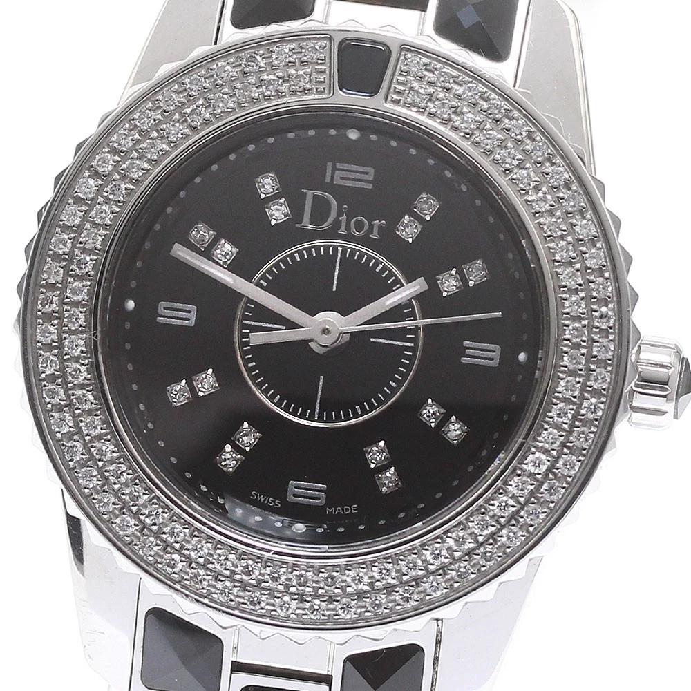 Montre femme Dior CD112119 cristal lunette diamant quartz, occasion