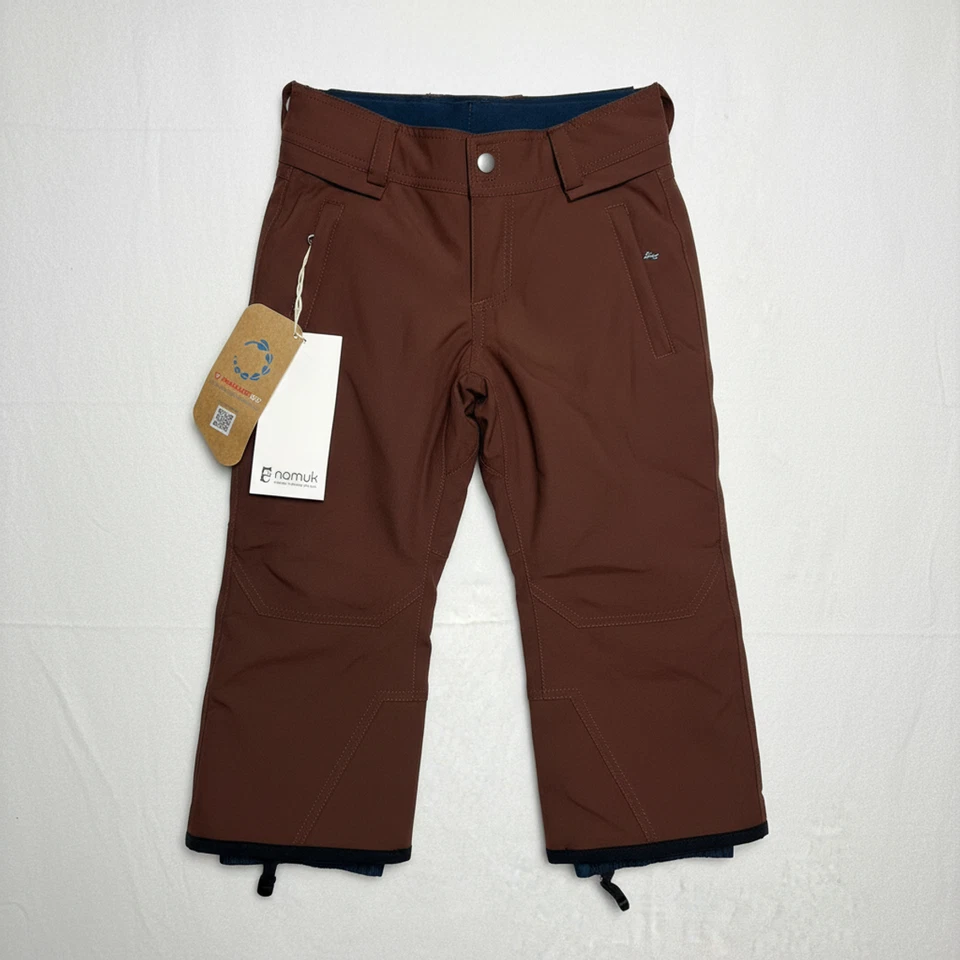 Namuk Crusade Pantalon de Ski Enfant Hiver Imperméable Marron 104 PrimaLoft Bio - Photo 2/4