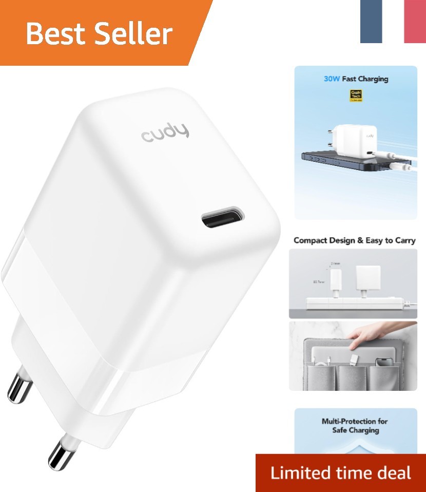 Cudy chargeur 30W compact pour résoudre le manque de batterie sur smartphone