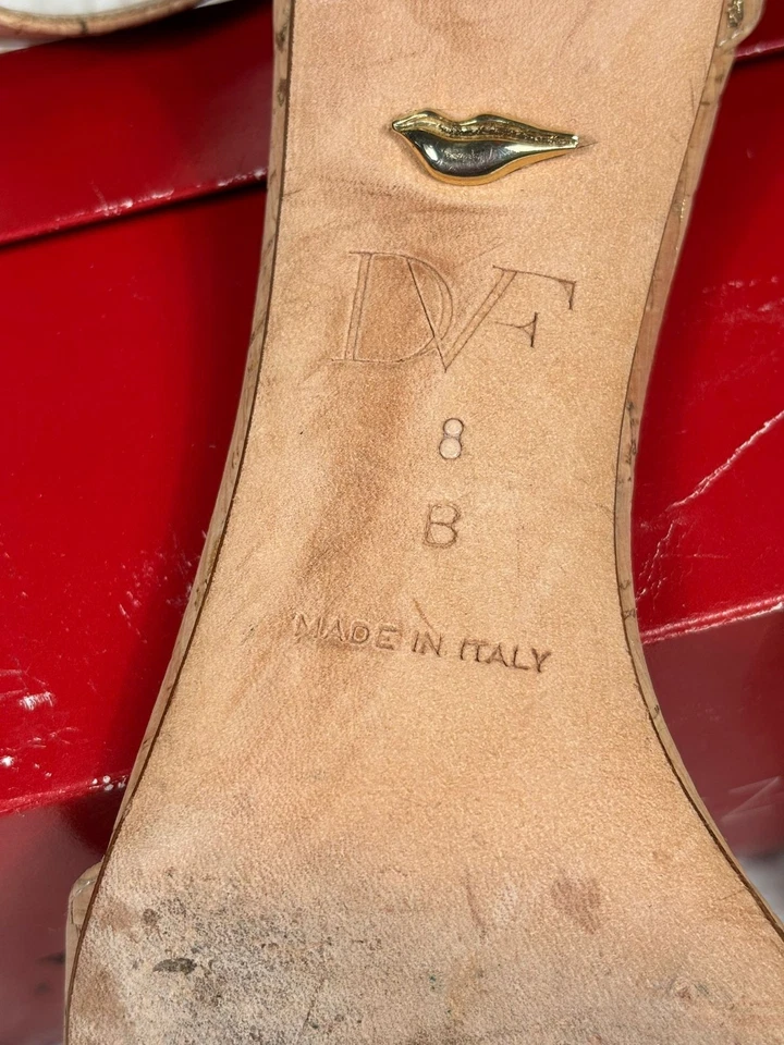 Tacón con correa al tobillo de corcho Diane Von Furstenberg Kinder para mujer talla 8 cuero tostado Foto 4 de 4