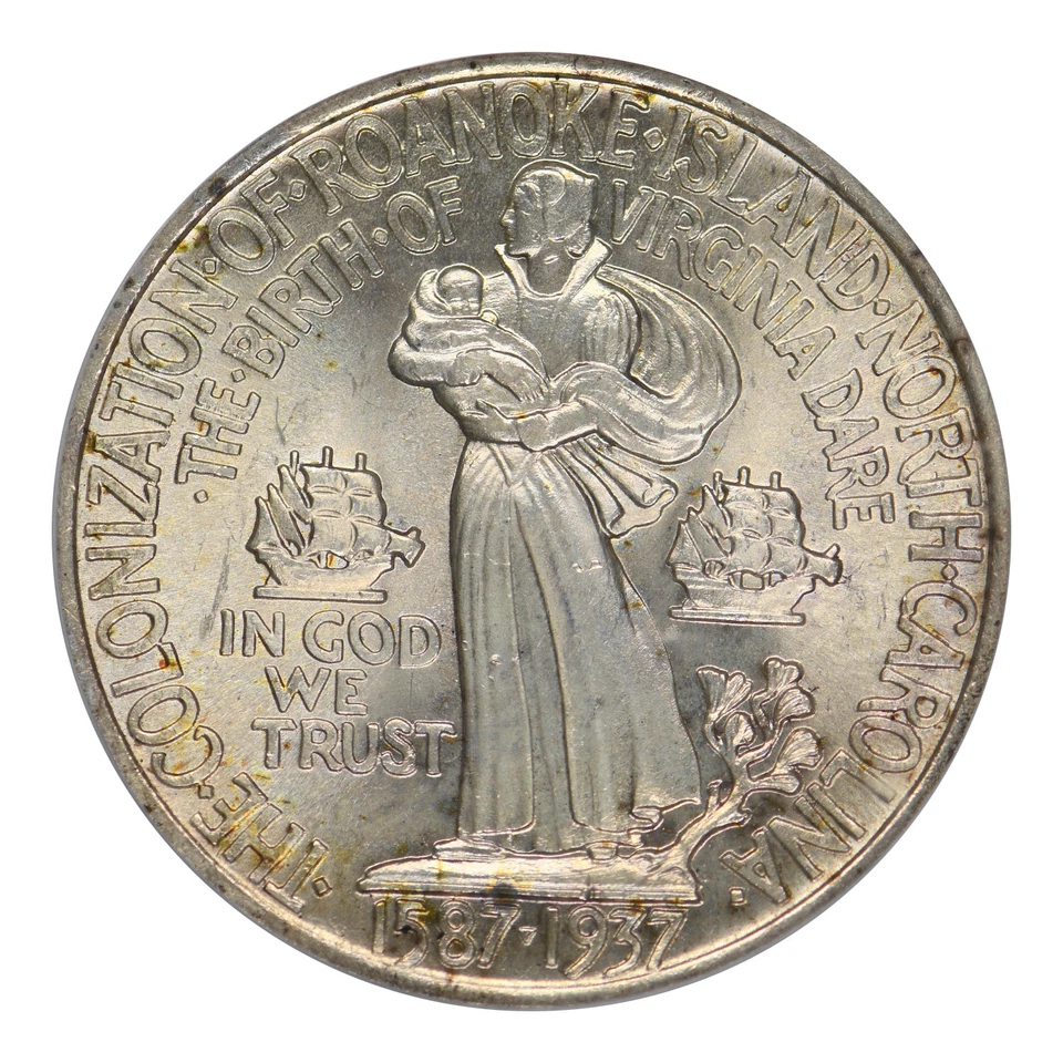 1937 Roanoke Commemorative Silver Half Dollar CGS MS-66 CAC - Image 2 of 4