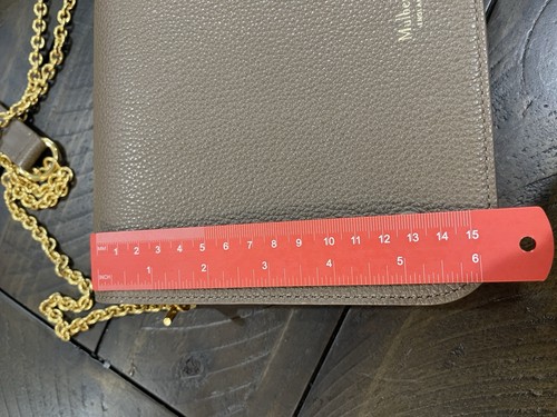 Mulberry Small Grain Clifton Chain Crossbody Akkordeon Tasche Leder Taupe Gold - Bild 10 von 11